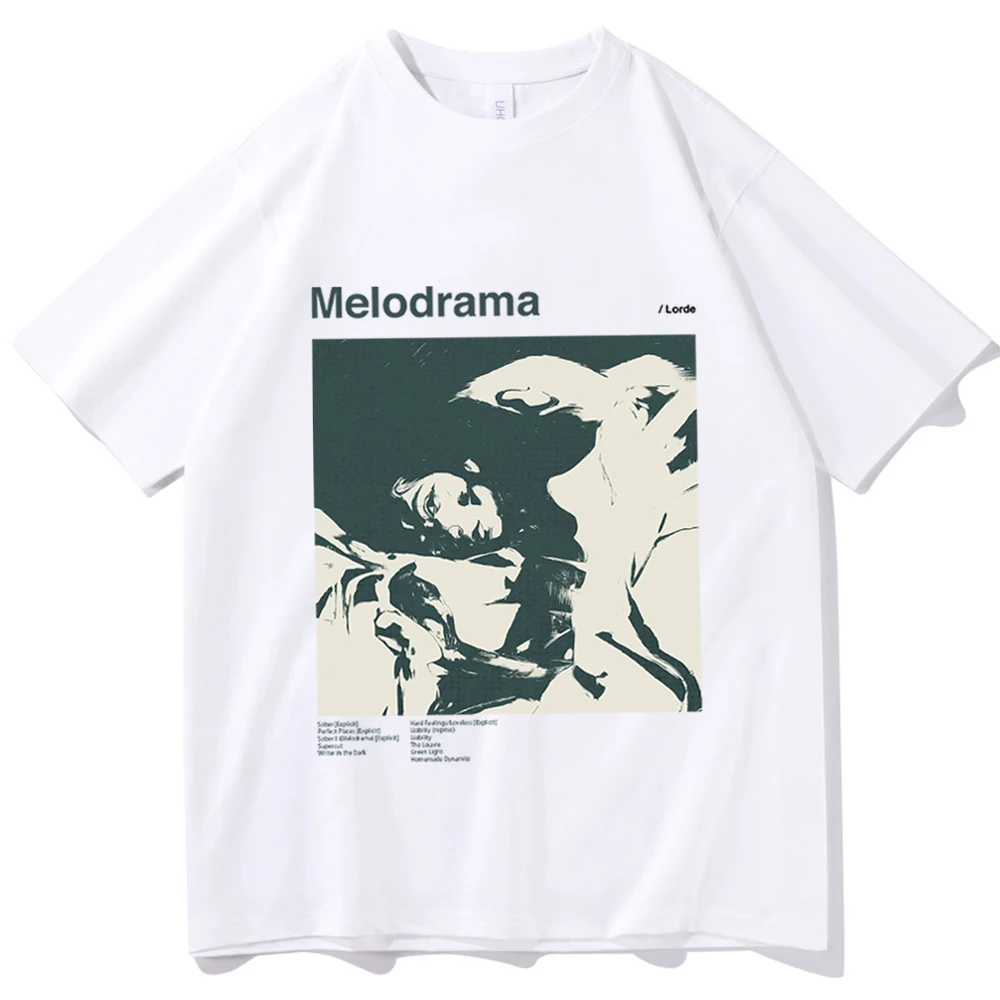 Lorde Melodrama T-Shirts Lorde Merch Harajuku O-Neck Short Sleeve Shirts Lorde Fans Gift Unisex