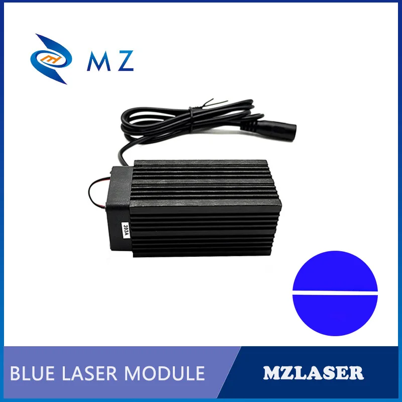 Hot Selling 33x33x75mm 450nm 1600mw 1.6W Blue Line Laser Diode Module With Cooling Fan Industrial Grade With Adapter