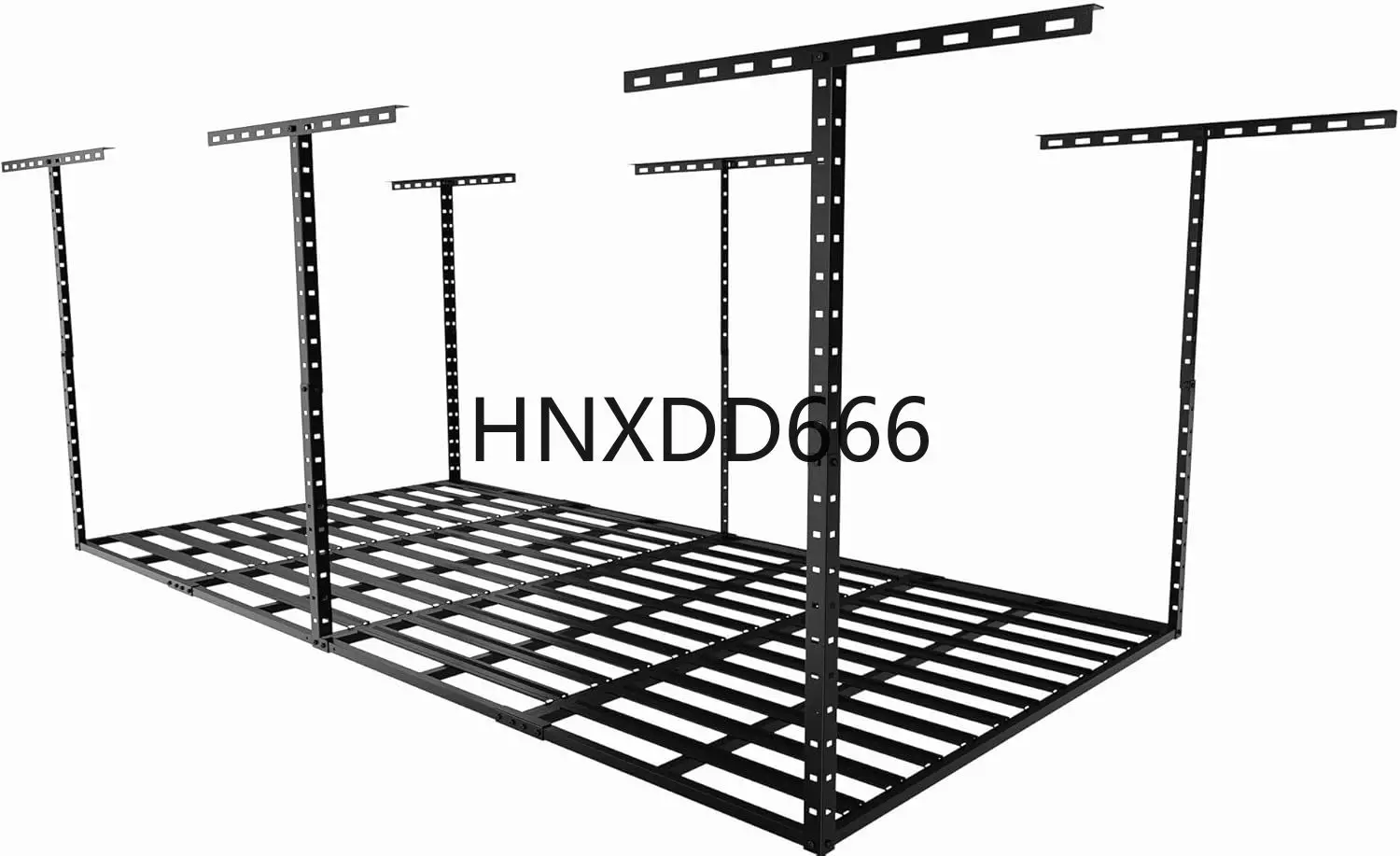 

4x8 Garage Storage Overhead Rack Organization, Adjustable Ceiling Mounted Storage Racks, 750LBS Weight Capacity, 22"-40" Ceiling
