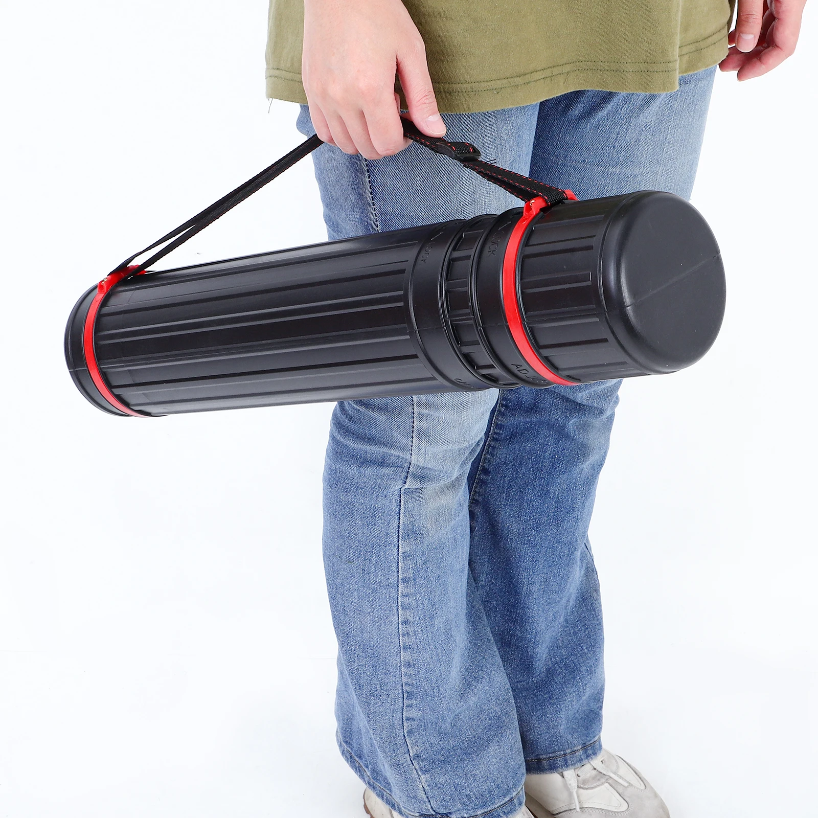 أنبوب ملصق بلاستيكي قابل للتعديل، حقيبة تخزين مستندات قابلة للتمديد لرسم الخرائط والمخططات والنقل البريدي #3