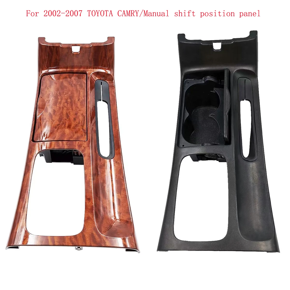 

Mahogany For Toyota Camry 2003 2004 2005 2006 Storage Box Cup Holder Shifter Trim Center Panel Handbrake Panel Shifter Bezel