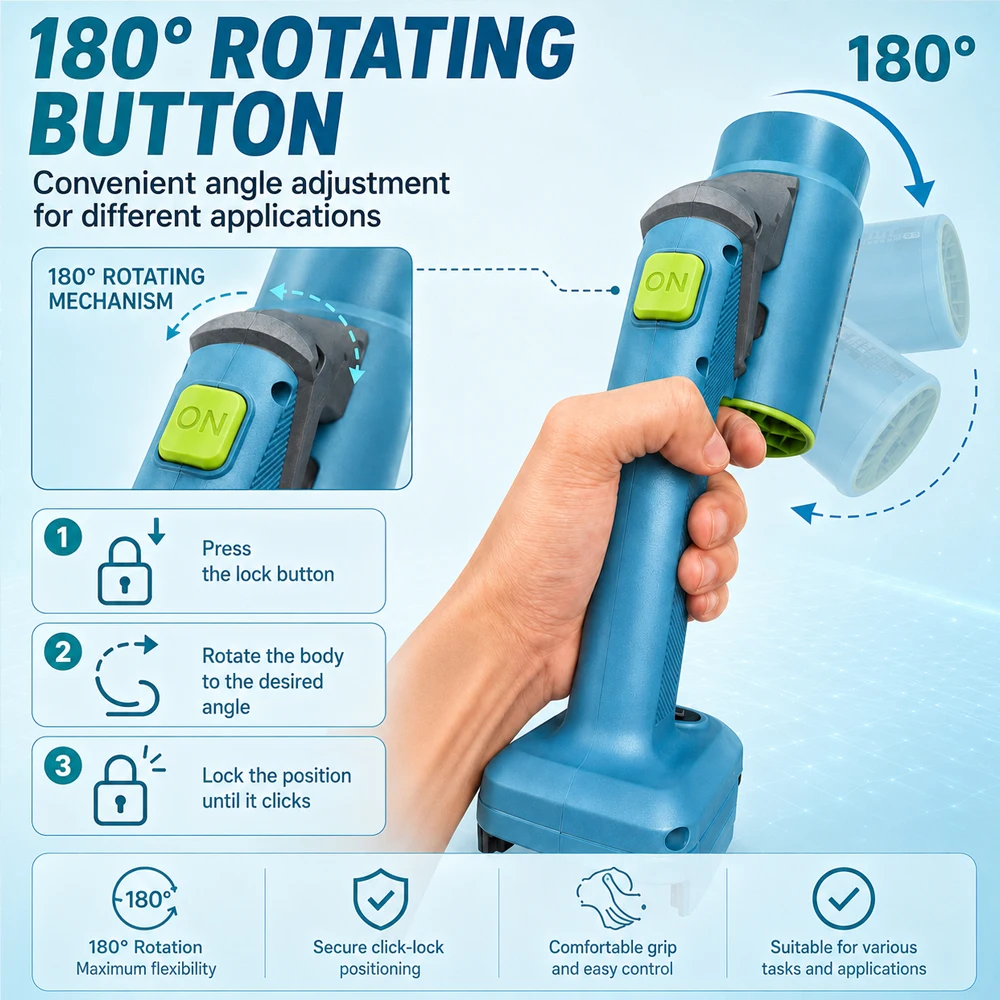 3500W 2 IN 1 Cordless Leaf Blower Vacuum Cleaner Electric Air Blower Suction Dust Cleaner Portable Power Tool For Garden Lawn