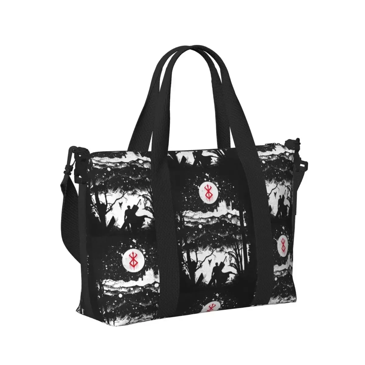 

Japan Anime Bereserk Beach Travel Bag Large Capacity Tote Bags for Gym Sport Women Shopping Duffle Shoulder Bag