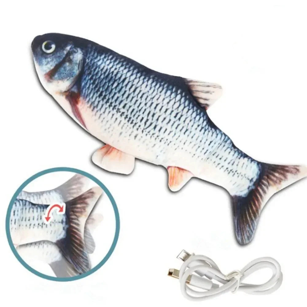 NEW Electronic Toy Electric USB Charging Simulation Fish for Kid Playing Toys Swing  Electric Jumping Fish Stress Reliever Toy