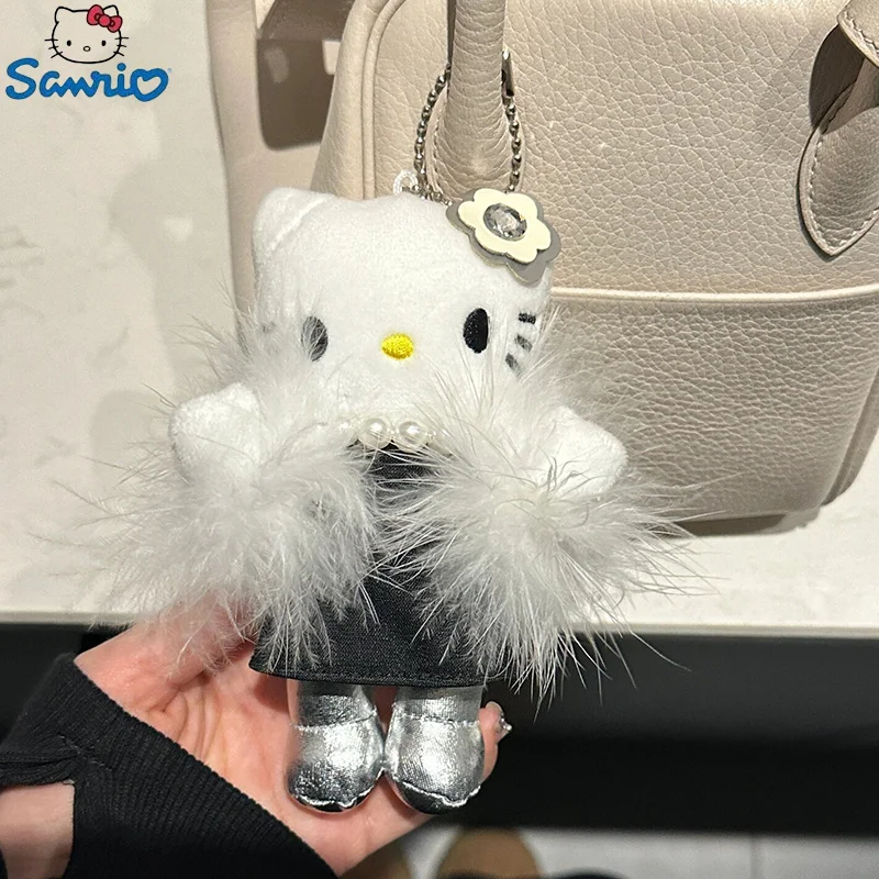 Sanrio Hello Kitty peluche bambola portachiavi ciondolo Cartoon Kawaii peluche portachiavi zaino accessori ragazza regalo giocattoli per bambini