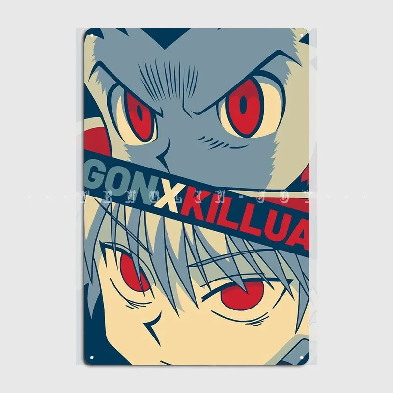 Gon X Killua Hopestyle Poster Metal Plaque Club Pub Garage Retro Painting Décor Tin Sign Posters