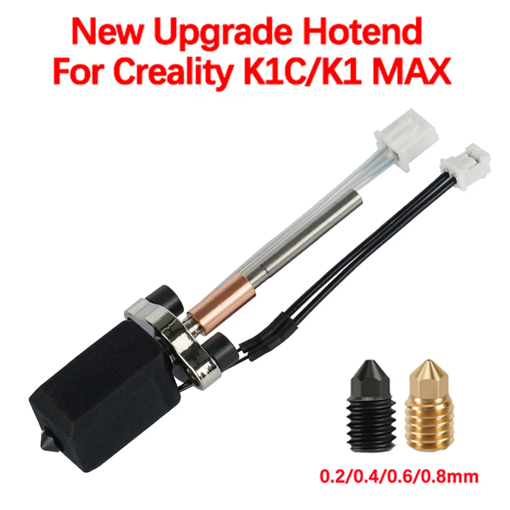 

Обновление Hotend для Creality K1C K1 Max, комплект керамической нагревательной пластины, горячий конец, латунная насадка из закаленной стали, печатающая головка, детали 3D-принтера