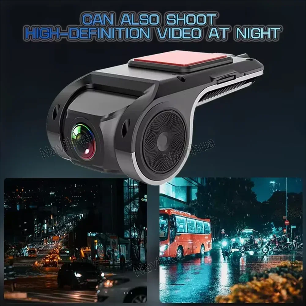 For Car Android Radio Dash Cam USB HD 170° Wide Angle Driving Recorder Media Comes with ADAS Driving Assistance Function Car DVR