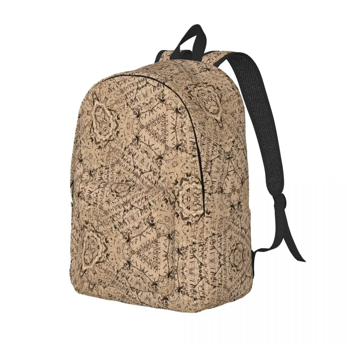 Hieroglyphs From Egyptian Pyramids With Wall Cracks Backpack for Men Women High School Daypack College Shoulder Bag Outdoor