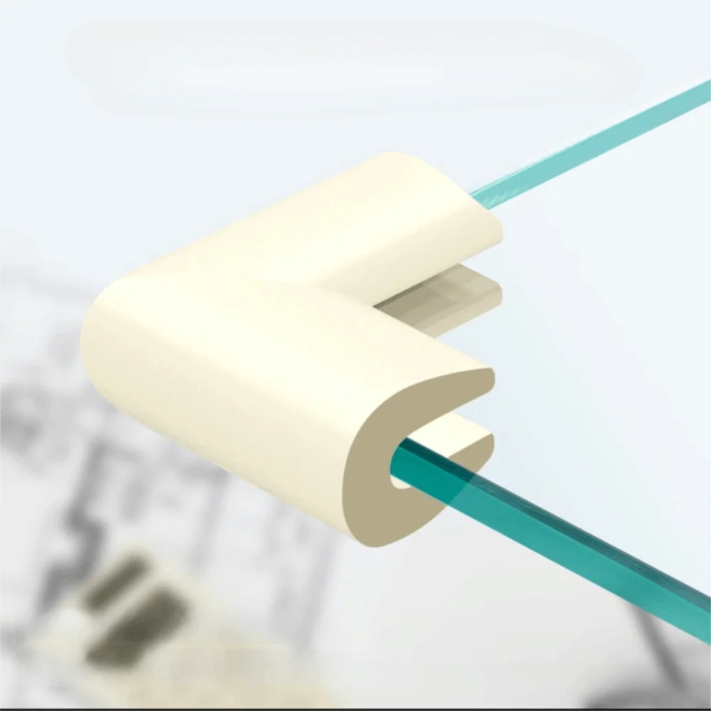 

4 шт., безопасные U-образные пенопластовые угловые ограждения, безопасная толстая стеклянная полоса для края стола, мягкая губка, защита для углов стола, мебель