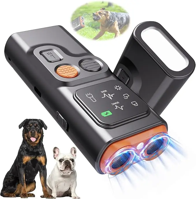 Handle Training Dog Good Behavior Ultrasonic Bark Deterrent 3 Ultrasonic Anti Dog Barking Repellent Device With LED Light