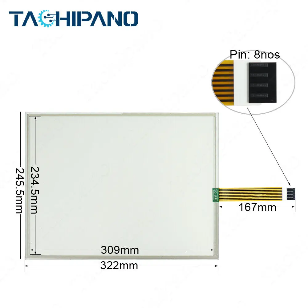 Touch screen panel for AB 2711P-B15C4D6 2711P-B15C4D7 PanelView Plus CE 1250