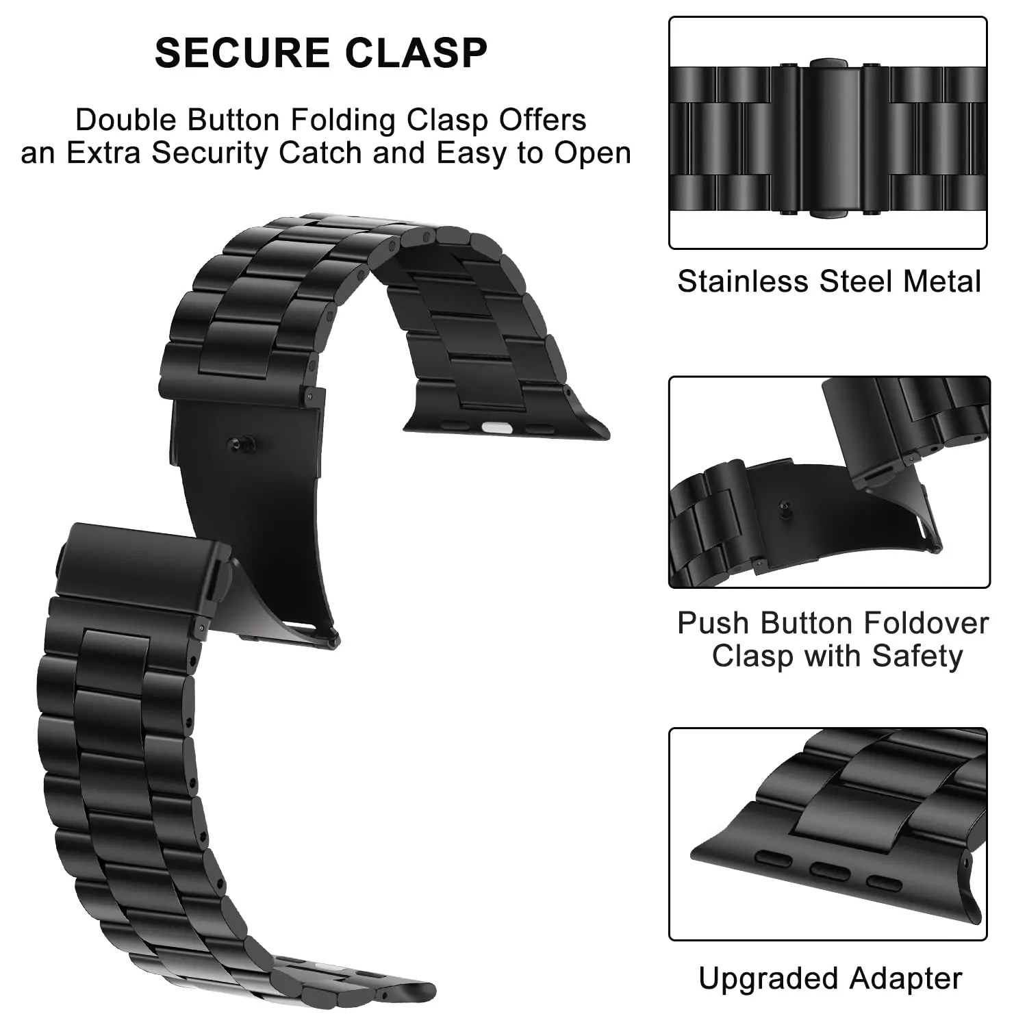 حزام معدني لساعة أبل باند 46 مللي متر 44 مللي متر 45 مللي متر 42 مللي متر 40 مللي متر 41 مللي متر 38 مللي متر 44 مللي متر سوار iwatch سلسلة SE 10 9 8 7 6 5 3 Ultra 2 49 مللي متر