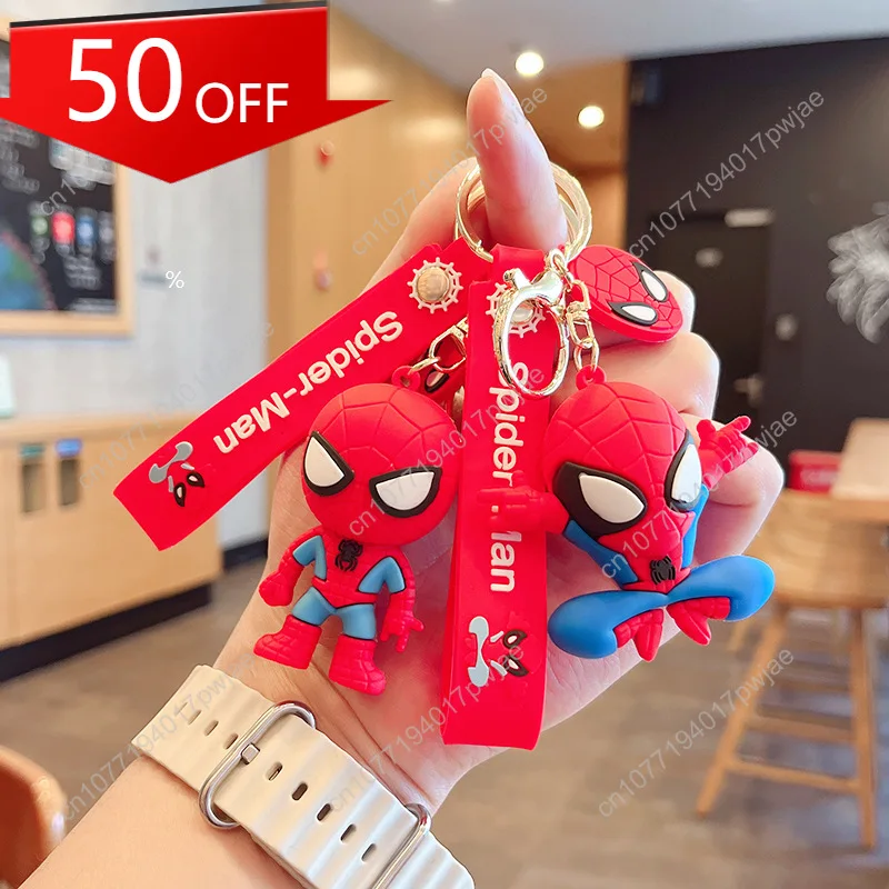

New Marvel Spider-Man Figurine Keychain — Exquisite Charm for Bags Cars, Key Chain and Small Gift