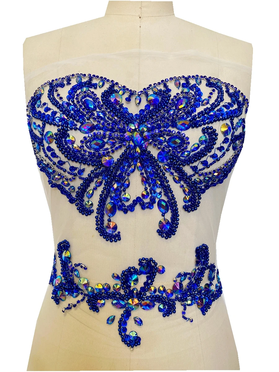 6 Color Customize Sweetheart Bra Belt Set Accessories Tulle Apparel Decoration Dress Luxury Handmade Sequin Hot Diamond Material