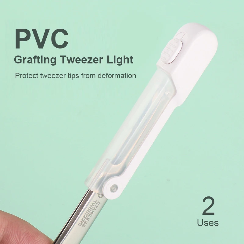 New Grafting Tweezer Lights Illuminated PVC Tweezer Protective Case LED Tweezer Lights