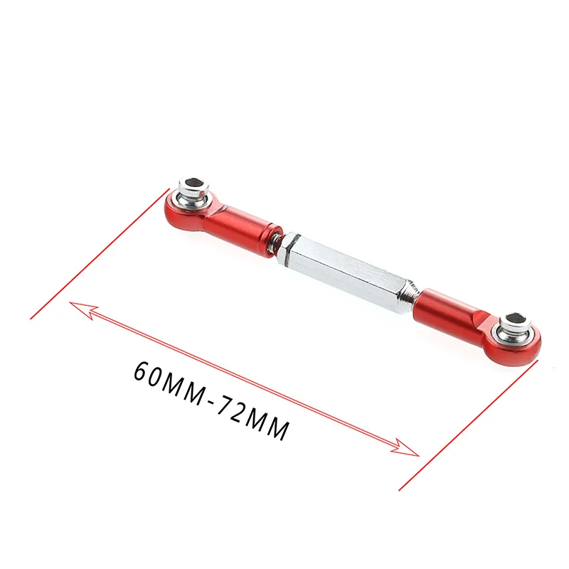 Upgrade Metal Pull Rod Link Rod Base Bracket WPL B1 B14 B24 C14 C24 1/16 RC Car Spare Parts Accessories,Red