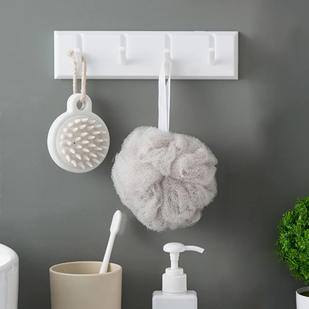 

2pcs Adhesive Hooks Foldable 4-Hook Mounted Towel Hanger For Bathroom Kitchen Organizers No Drill Plastic Hooks