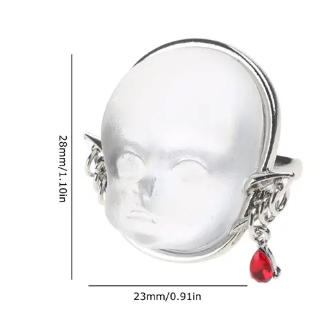 Baby Face Justerbar Ring Öppna Ringar Mode Virkade Fingerlegering Material Y2K Ringar Smycken Present För Kvinnor Flickvän Partihandel 10 best sales finurliga smycken - №3