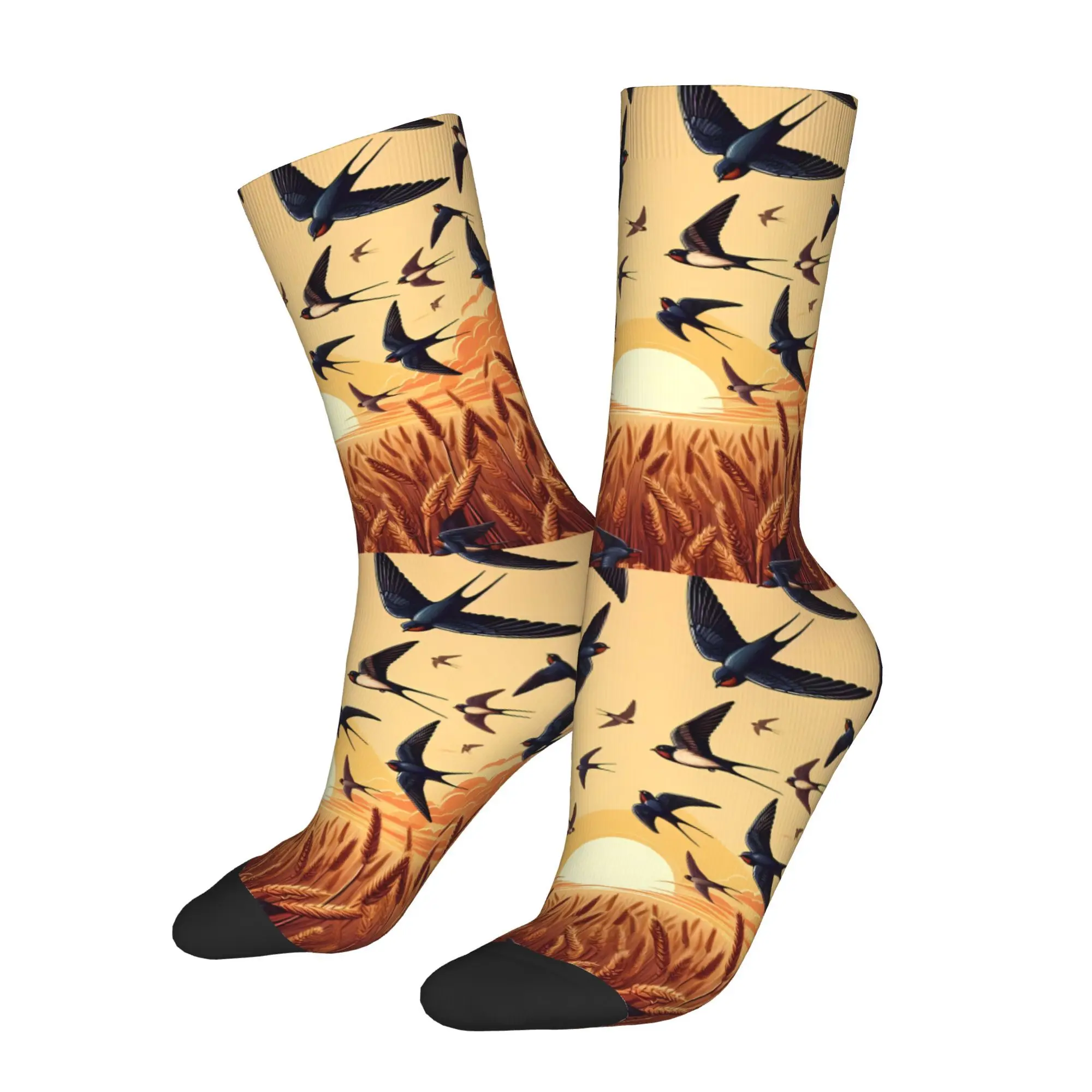 

Sunset Swallow Sock Printed Man Polyester Fashion