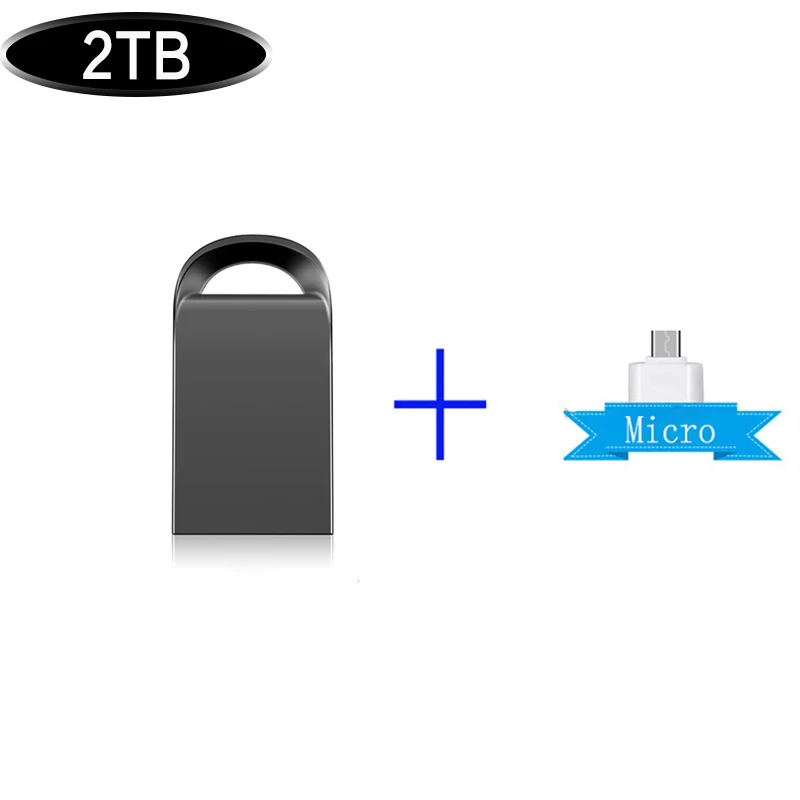 Mini unidad flash USB de alta velocidad, pendrive de 2TB, 2TB, disco U de metal, memo cel, palo usb 3,0, regalo, logotipo gratis, teléfono/coche