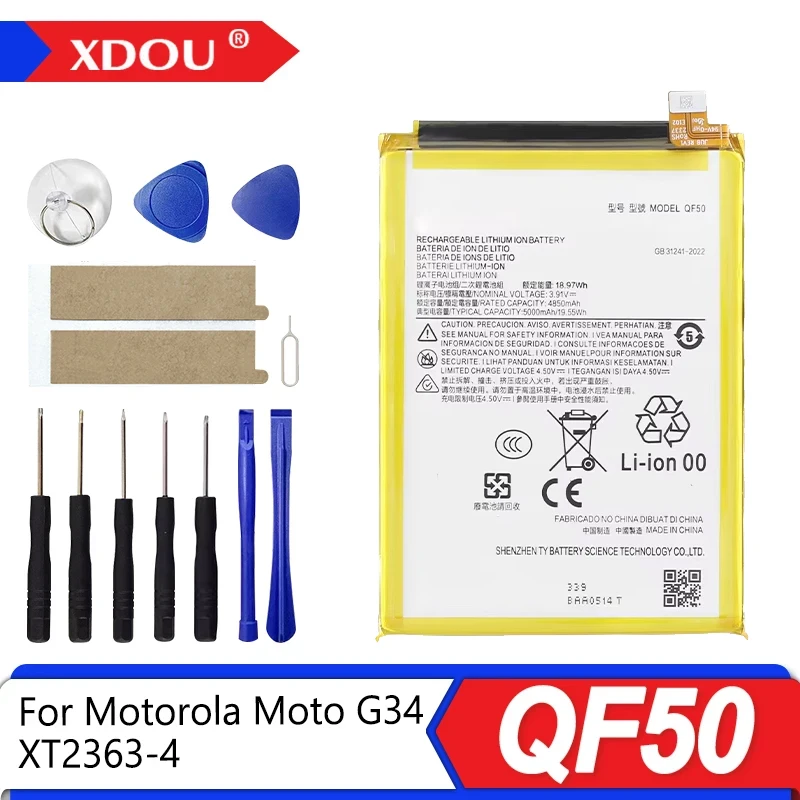 Brand New QF50 5000mAh Battery For Motorola moto G34 XT2363-4  Mobile phone Batteries