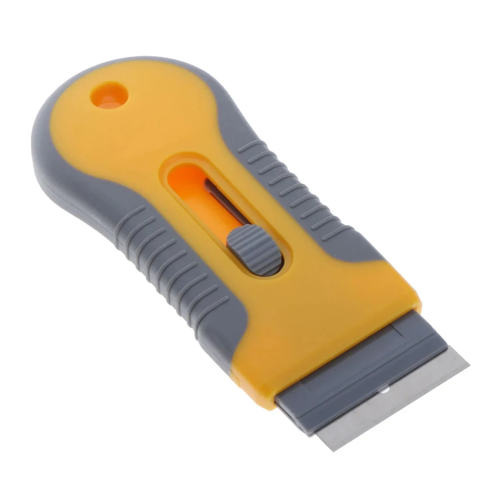 Easy Grip Glass Scraper Tool with Bonus Replacement Blades for Efficient Paint and Glue Removal (70 130 characters)
