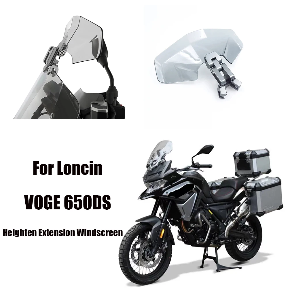 Heighten Extension Windscreen For Loncin VOGE 650DS DS 650 Motorcycle Windshield Deflector Adjustable VOGE DS650 Accessories