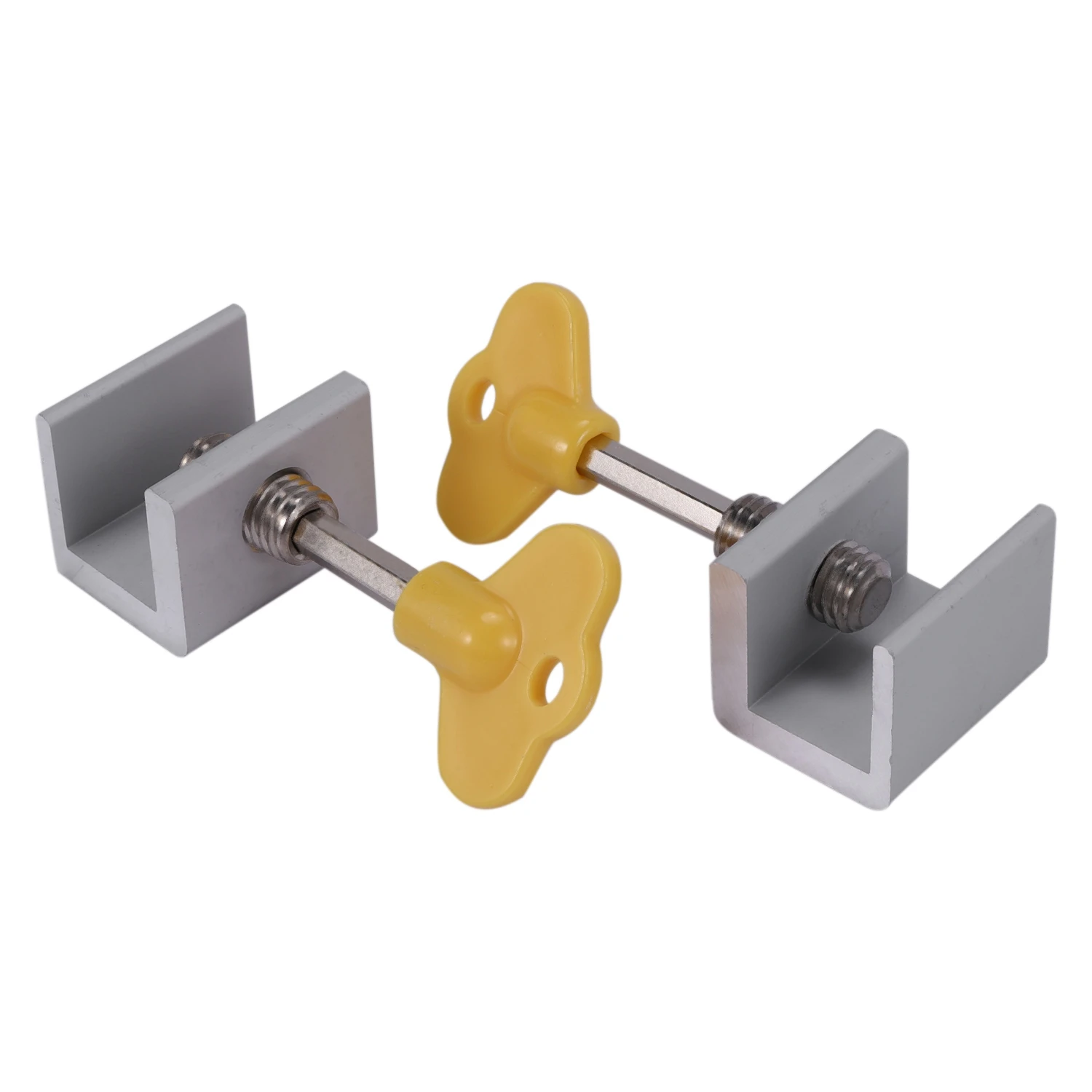 4 conjuntos de fechaduras de janela deslizante ajustáveis, trava de segurança de alumínio + moldura de porta de plástico com chaves, fechadura de janela de escritório doméstico