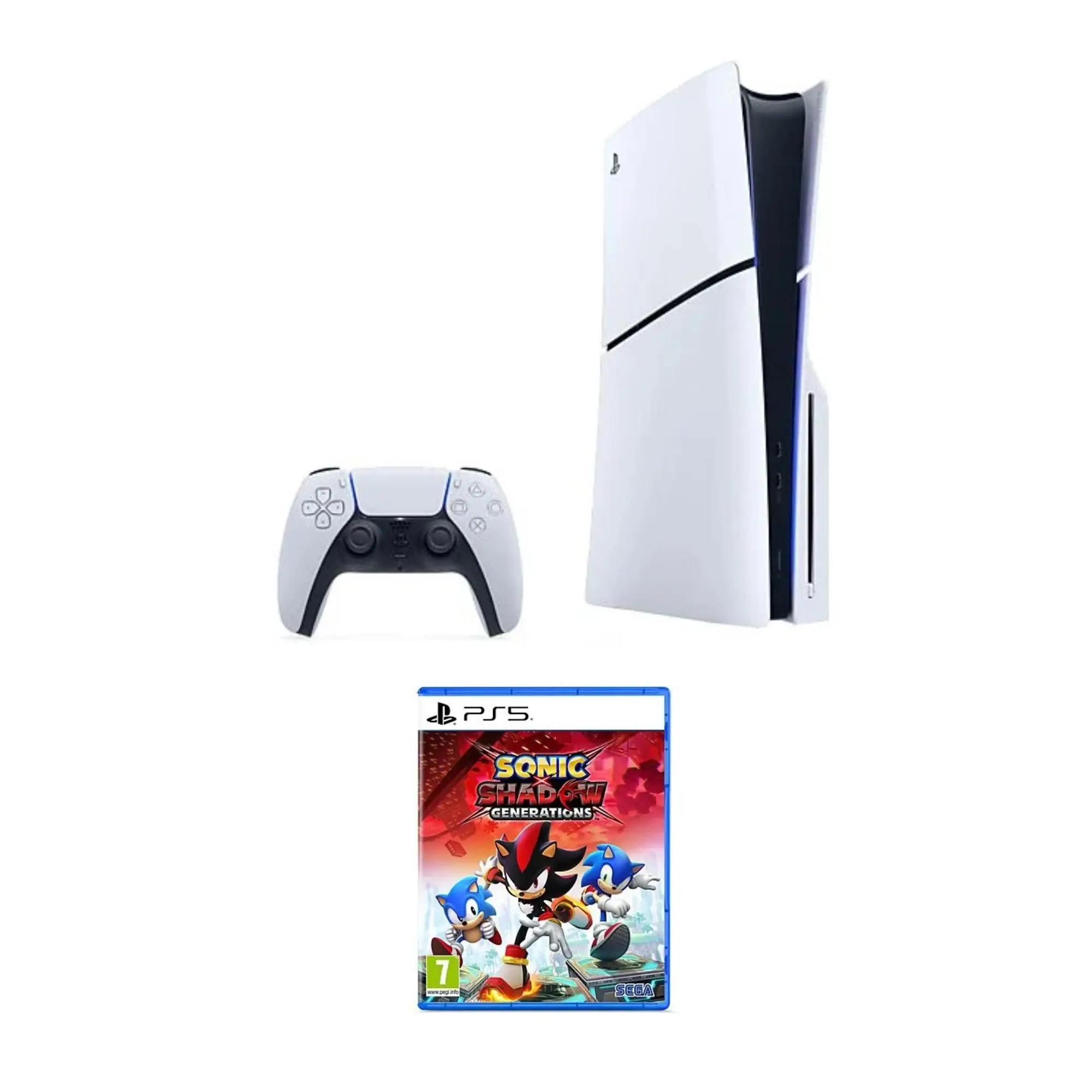 Playstation 5 slim (reader), chassis d, 1tb + sonic x shadow generations