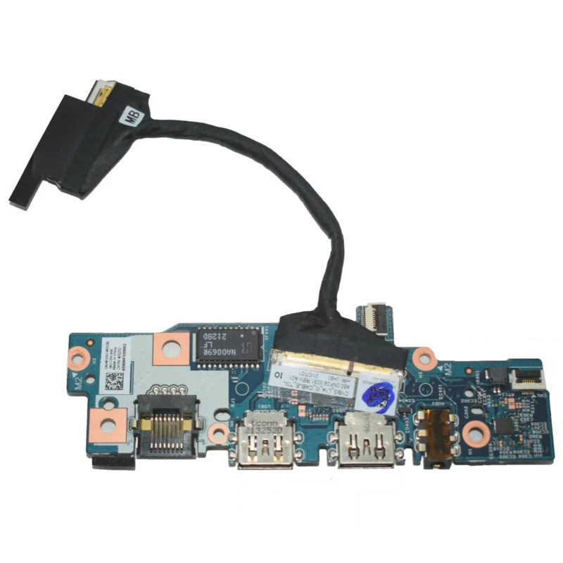 New USB Audio SD Card Reader RJ45 IO Board For Dell Latitude 3420 E3420 NF0202