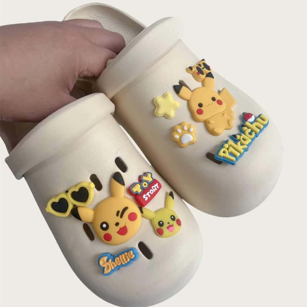 New Cartoon Cute Doll MINISO Charm scarpe e accessori fai da te staccabile estate per bambini zoccoli in legno fibbia per scarpe