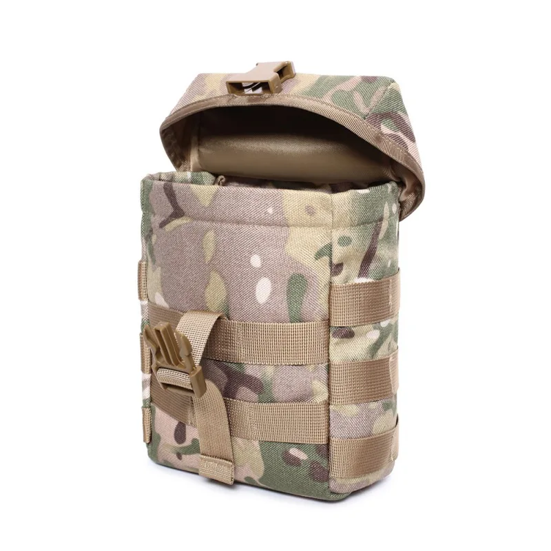 Molle Water Bottle Bag for Outdoor Travel Camping Hiking Fishing Drawstring Bottle Kettle Holder Pouch Tactical Tool Carrier Bag