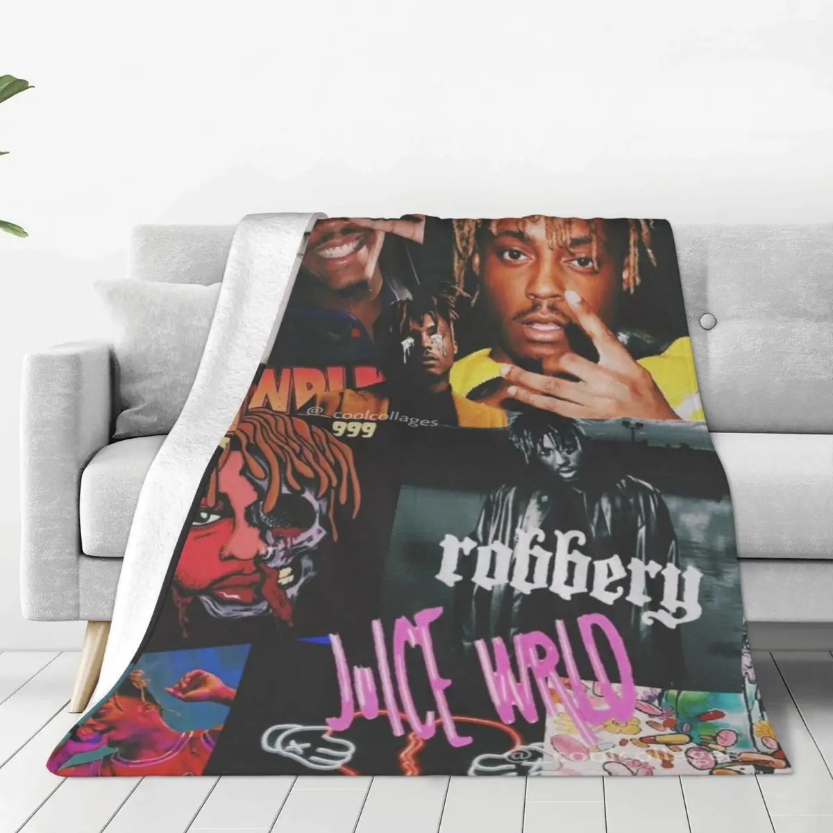 

Плед Juice Wrld для дивана, флисовое украшение, дышащее легкое покрывало для кровати, автомобиля