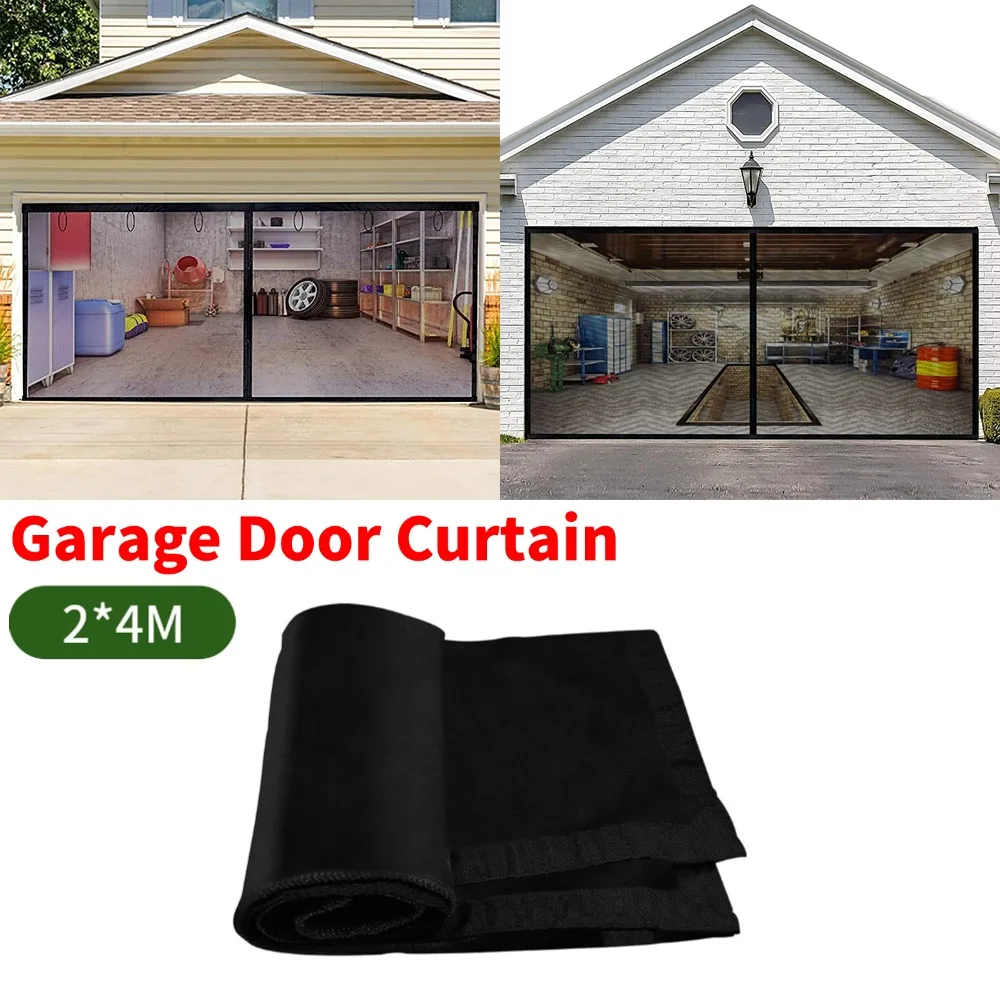 

2*4M Garage Insect Net Door Curtain Portable Mosquito Net Summer Invisible Anti-Mosquito Net Removable Washable