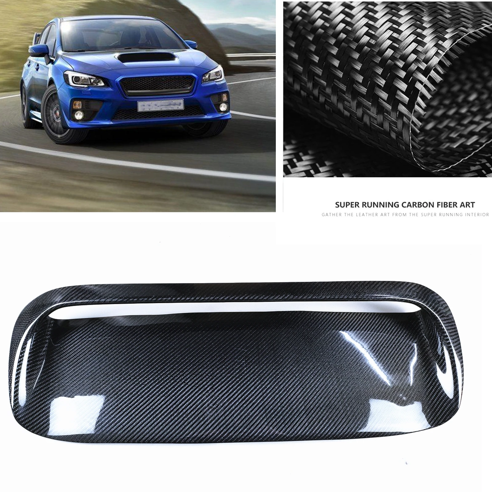 

Car Front Air Scoop Bonnet Vent Cover For Subaru Impreza 11th WRX STi 2015-2020 Carbon Fiber Upper Engine Hood Outlet Duct Trim