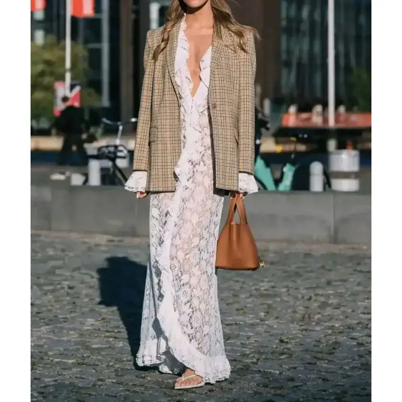 Women Floral Lace Mesh Flowy Maxi Top Tie Front Dimono Cardigan Sheer Long Sleeve Ruffled Duster Layer Shirt Cover Up