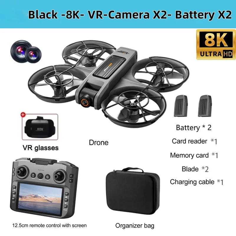 S156 Drone met VR-bril 8K WIFI GPS-positionering Professionele HD-antenne RC-vliegtuig HD Dual Camera Quadcopter Luchtdrone 2025