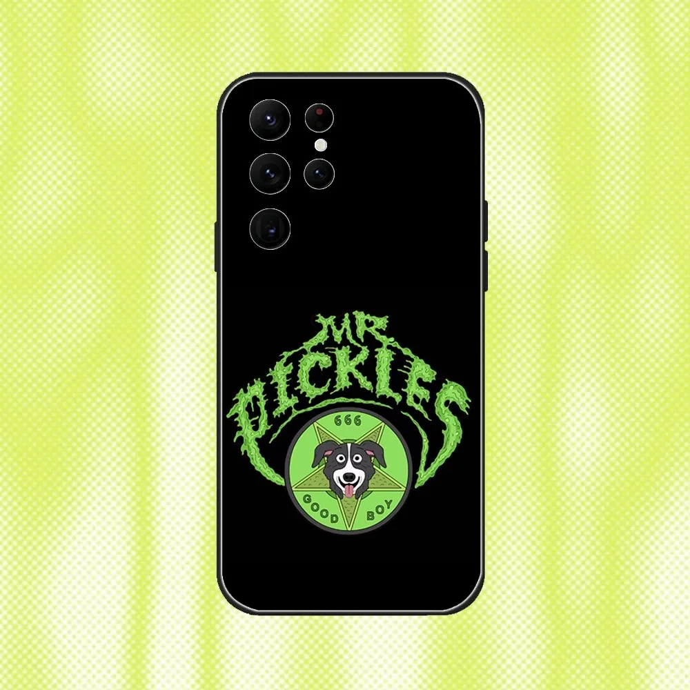 حافظة هاتف كارتون السيد بيكلز 666 لهاتف سامسونج S 25,24,23,22,30,21,10,9,Ultra,Plus,Lite,FE,4,5G حافظة ناعمة سوداء