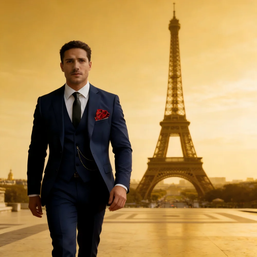 

Элегантный однотонный приталенный мужской костюм, модный дизайн, свадебный пиджак для жениха, жилет и брюки, комплект для вечеринки, выпускного вечера, деловая одежда бойфренда