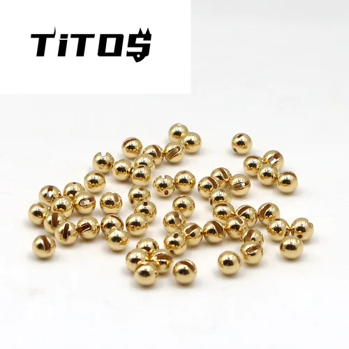 Imagen 2 del producto Gran promoción, 50 Uds., Material de atado de moscas con cuentas de latón, 2,5mm-4,0mm, cuentas de pesca con mosca, trucha, Panfish, ninfas, estilo nórdico europeo, señuelo con mosca
