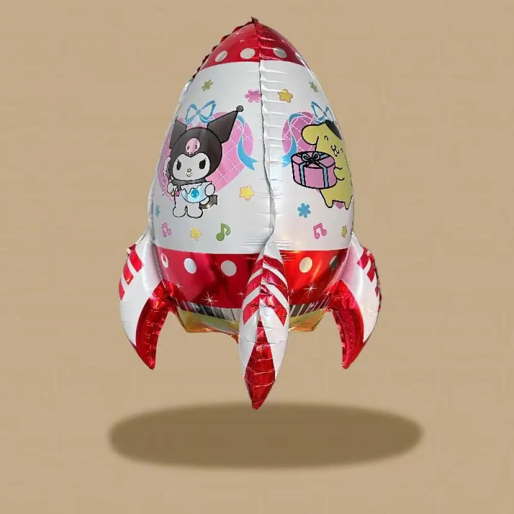 20pcs Sanrio Kuromi Melody Aluminum film Space rocket balloon Birthday Decoration Children Toy Japanese Cartoon anime periphery