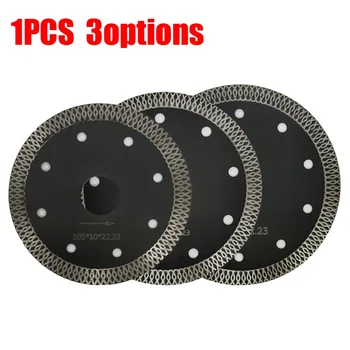 דיסק חיתוך דק במיוחד למסור יהלומים 4/4.5/5/3.4 אינץ' 22.23/20mm ID 1.3mm עבור גרניט, שיש, אריחי קרמיקה וכלי חיתוך לבנים