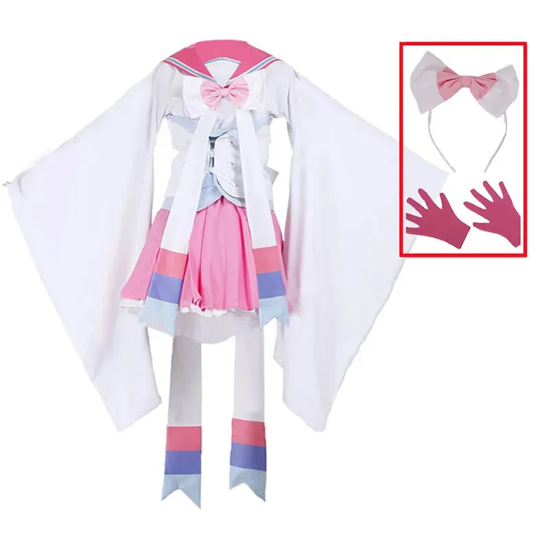 CySylveon 코스프레 의상 애니메이션 코스프레 드레스 장갑 헤어 액세서리 할로윈 파티 의상 정장