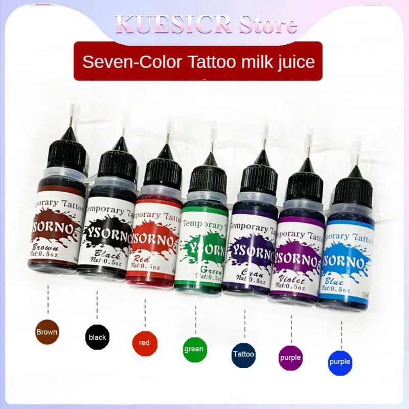 

7 Color Non-abras Temporary Tattoo Cream Women Men's Child Fake Tattoo Semi Permanent Tattoo Ink Art Painting DI Y Fake Freckles