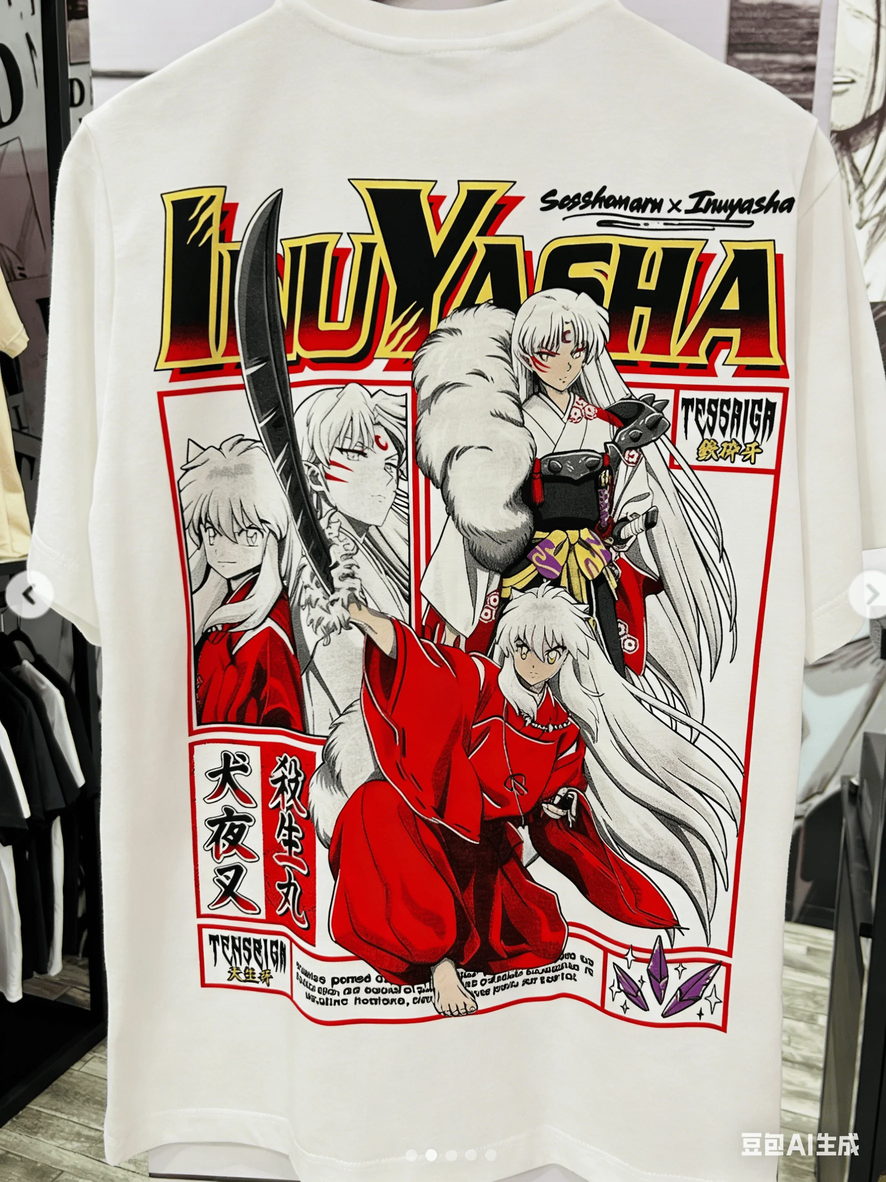 

Новейшие футболки с изображением Сессхамура и Инуяши, 3D-печать, унисекс, разноцветные, свободного кроя, с коротким рукавом.