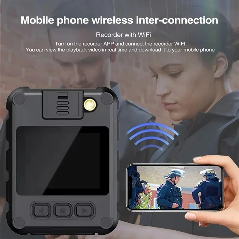 A86G-4K Mini Camera Law Enforcement Recorder WIFI Camera With High-Definition Screen Police Bodycam