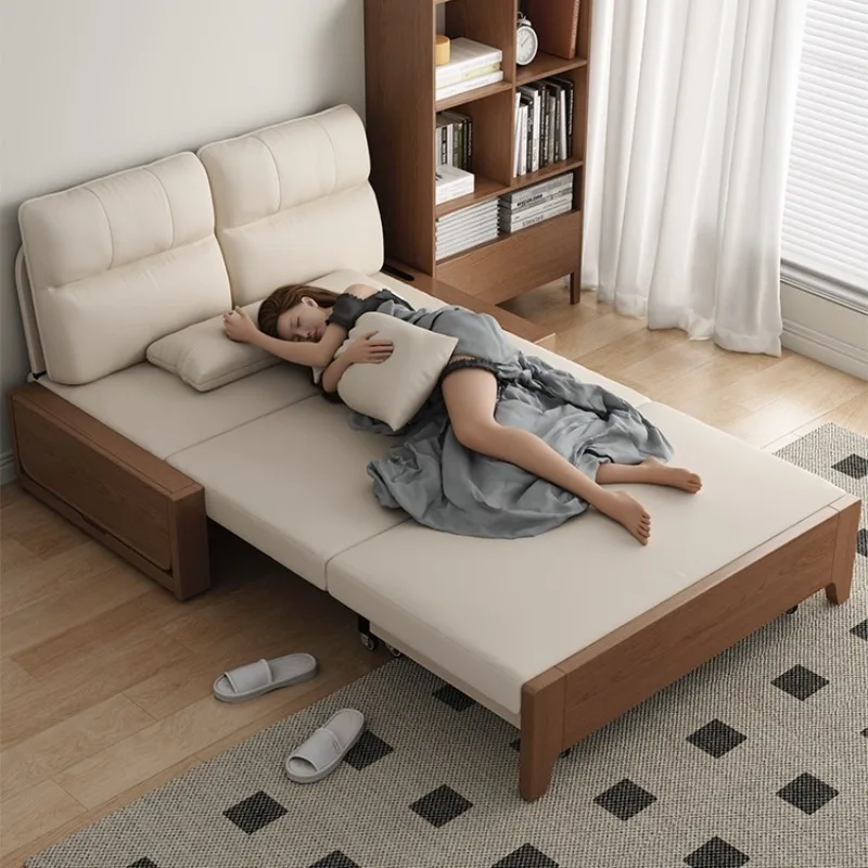 Folding sofa bed small apartment living room foldable 1.5 meters double sofa variable bed