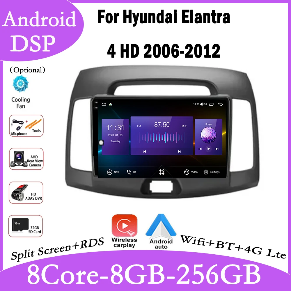 

Автомагнитола на Android 14 для Hyundai Elantra 4 HD 2006-2012, видео, мультимедиа, QLED-навигация, GPS, IPS, BT, Wi-Fi, стерео экран авто