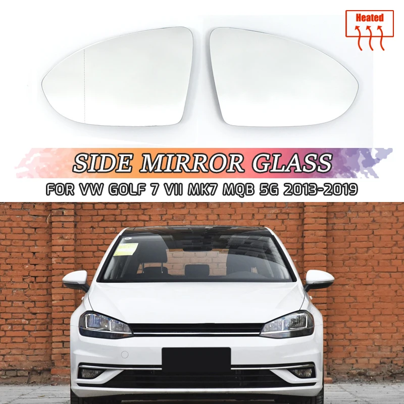 

Для VW Golf 7 Mk7 Mk7 Mk7.5 2012 - 2021 Левая Правая дверь боковое крыло стекло выпуклое стекло заднего вида клей Замена